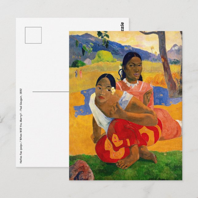Cartão Postal Paul Gauguin - Quando Você Irá se Casar? (Frente/Verso)