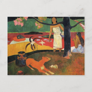 Cartão Postal Paul Gauguin- Tahitian pastorale