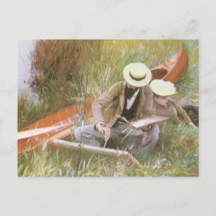 Cartão Postal Paul Helleu Esboçando com Sua Esposa por JS Sargen