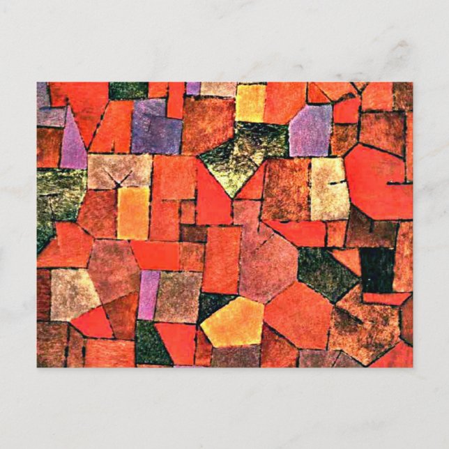 Cartão Postal Paul Klee - Aldeia de Montanha (Frente)