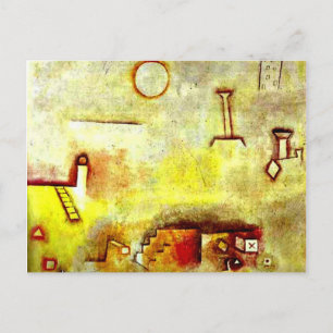 Cartão Postal Paul Klee art: Reconstruindo
