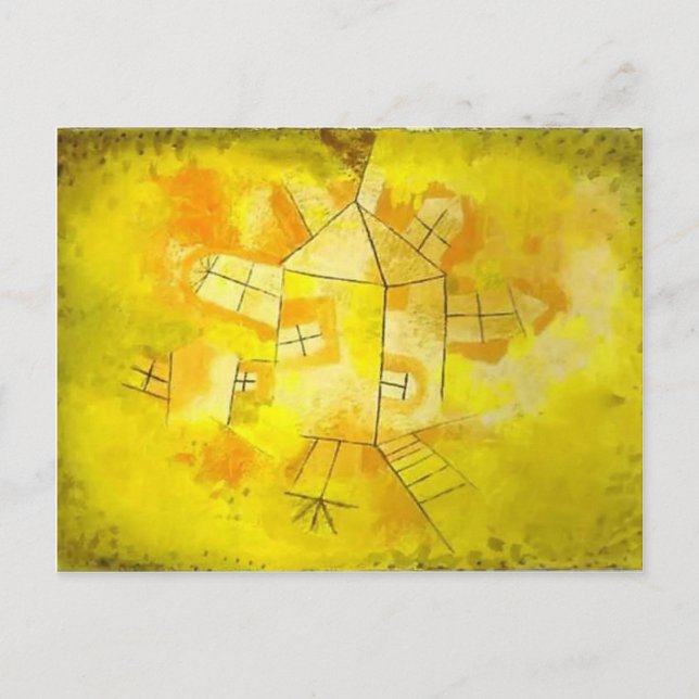 Cartão Postal Paul Klee: Casa Revolvente (Frente)