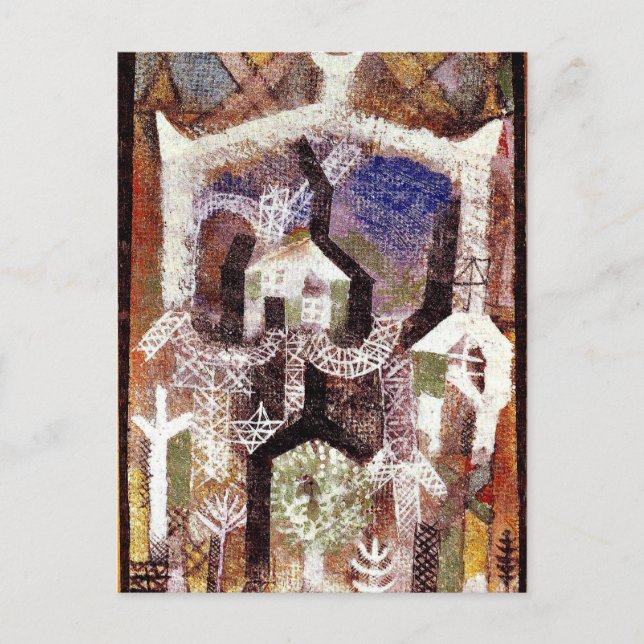 Cartão Postal Paul Klee - Casas de Verão (Frente)