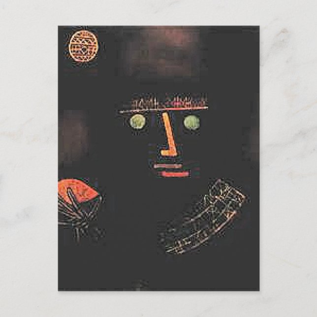 Cartão Postal Paul Klee, Cavaleiro Negro, (Frente)
