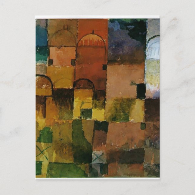 Cartão Postal Paul Klee: Domínios Vermelhos e Brancos (Frente)