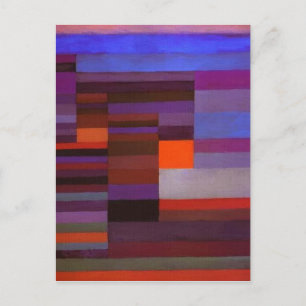 Cartão Postal Paul Klee Fogo Na Tarde Arte Fina Abstrata