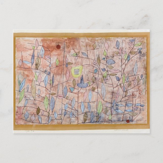 Cartão Postal Paul Klee - Folhagem esparsa (Frente)