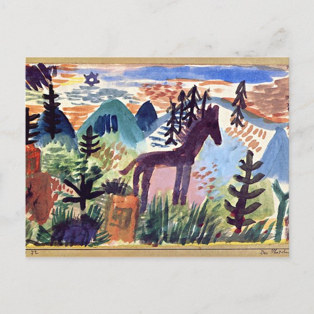Cartão Postal Paul Klee - O Cavalo (Frente)