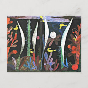 Cartão Postal Paul Klee: pintura Paisagem com Pássaros Amarelos