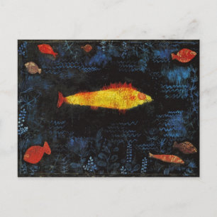 Cartão Postal Paul Klee The Goldfish Vintage Watercolor Art