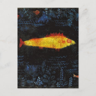 Cartão Postal Paul Klee The Goldfish Vintage Watercolor Art