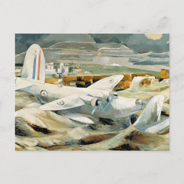 Cartão Postal Paul Nash - Defesa de Albion, famosa pintura, (Frente)