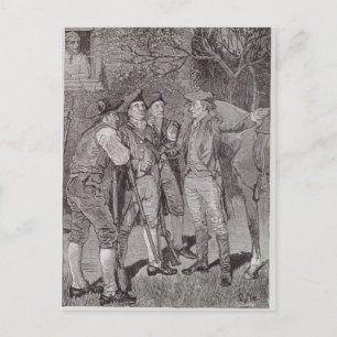 Cartão Postal Paul Revere em Lexington