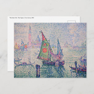 Cartão Postal Paul Signac - A vela verde