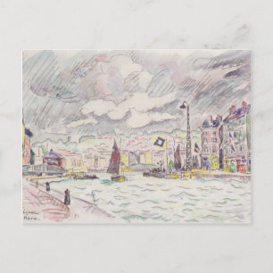 Cartão Postal Paul Signac - Le Havre com nuvens de chuva