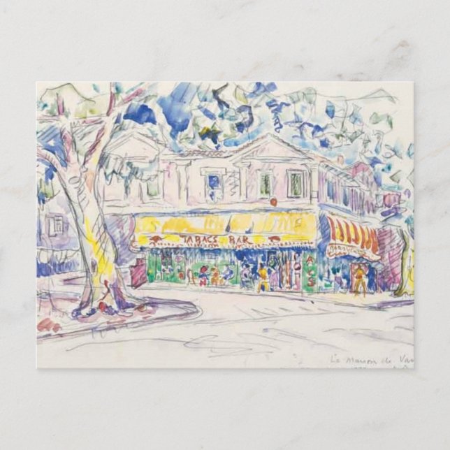 Cartão Postal paul signac maison de van gogh arles 1933 (Frente)