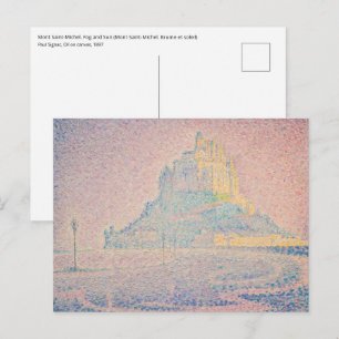 Cartão Postal Paul Signac - Mont Saint Michel, Névoa e Sol