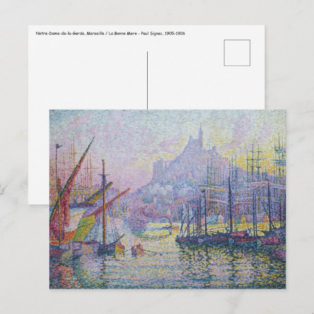 Cartão Postal Paul Signac - Notre-Dame-de-la-Garde, Marselha (Frente/Verso)