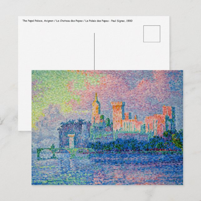 Cartão Postal Paul Signac - O Palácio Papal, Avignon (Frente/Verso)