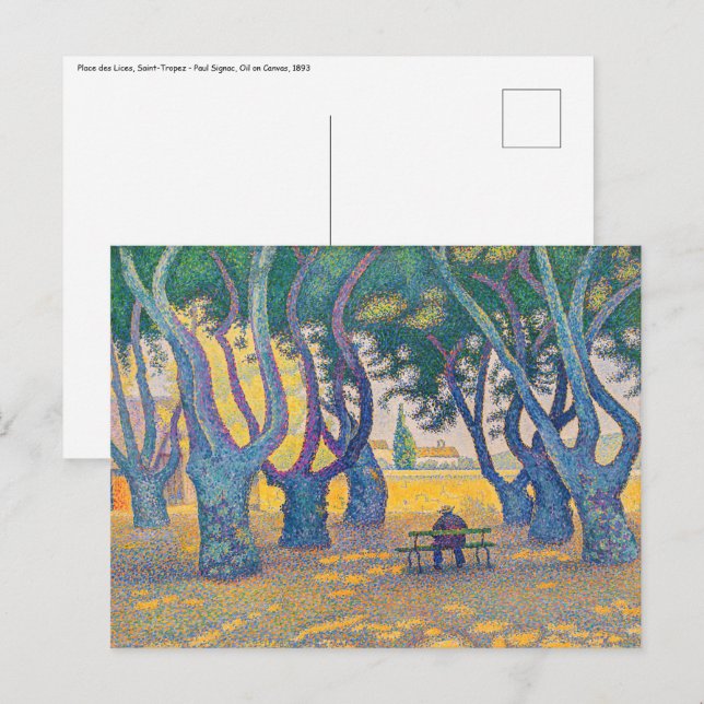 Cartão Postal Paul Signac - Place des Lices, Santo-Tropez (Frente/Verso)