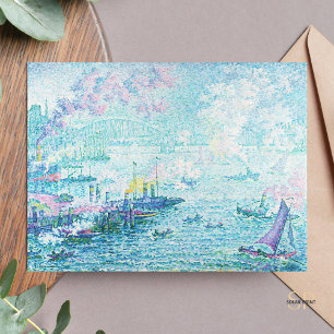 Cartão Postal Paul Signac Port of Rotterdam Painting Art Impress