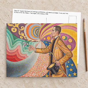 Cartão Postal Paul Signac - Retrato de M Felix Feneon, Opus 217