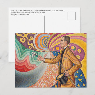 Cartão Postal Paul Signac - Retrato de M Felix Feneon, Opus 217