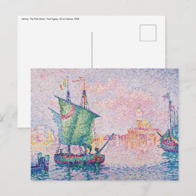 Cartão Postal Paul Signac - Veneza, A Nuvem Rosa (Frente/Verso)
