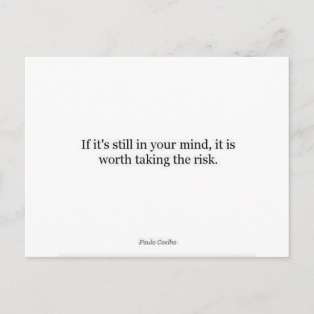 Cartão Postal Paulo Coelho Cotação (Frente)