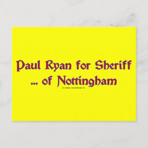 Cartão Postal PaulRyanSheriff