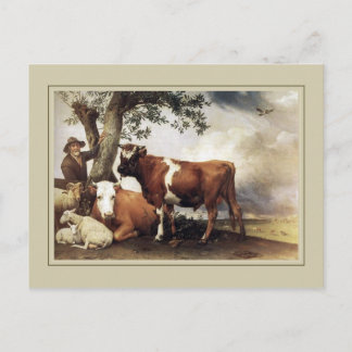 Cartão Postal Paulus Potter, 'Young Bull' 1647