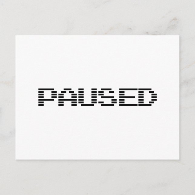 CARTÃO POSTAL PAUSADO (Frente)