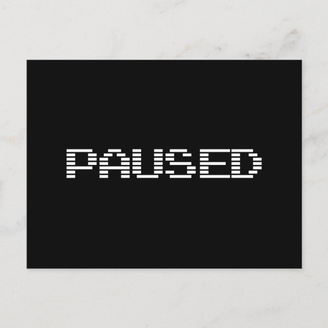 CARTÃO POSTAL PAUSADO (Frente)