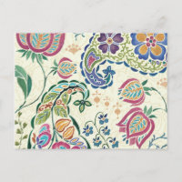 Pavão Decorativo e Flores Coloridas