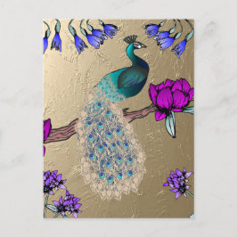 Cartão Postal Pavão Dourado