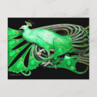 PAVÃO ELEGANTE EM PRETO VERDE