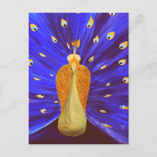 Cartão Postal Pavão mágico (Frente)