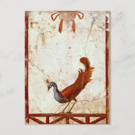 Cartão Postal Pavão na antiga pintura antiga romana romana de Fr