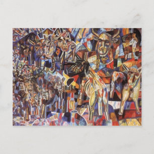 Cartão Postal Pavel Filonov - Animais