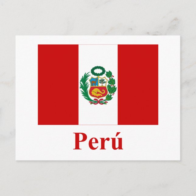 Cartão Postal Pavilhão do Peru com nome em espanhol (Frente)