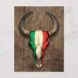 Cartão Postal Pavilhão italiano Bull Caveira sobre o Efeito da M