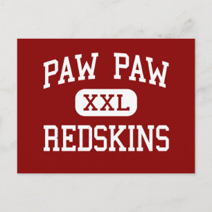 Cartão Postal Paw Paw - Redskins - High - Paw Paw Michigan