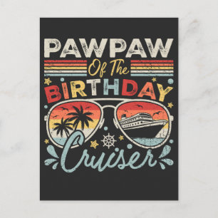 Cartão Postal Pawpaw do cruzeiro de aniversário Férias