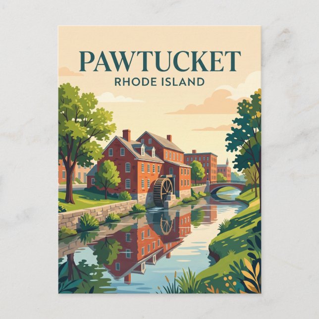 Cartão Postal Pawtucket, Rhode Island (Frente)