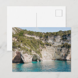 Cartão Postal Paxos Caves Greece Coastal Postcard (no text)