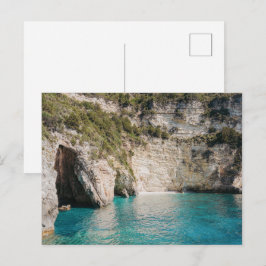 Cartão Postal Paxos Caves Greece Coastal Postcard (no text)