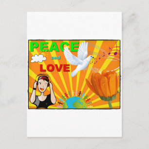 Cartão Postal Paz & amor