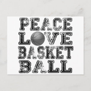 Cartão Postal Paz, Amor, Basquete