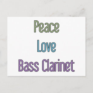 Cartão Postal Paz, Amor, Bass Clarinet