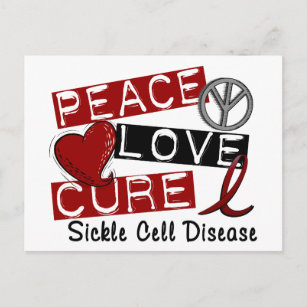 Cartão Postal Paz Amor Cura Doença Célula Doença
